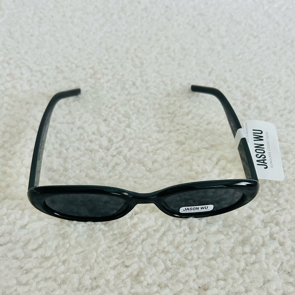 Jason Wu Sleek Black Oval Sunglasses NWT - Picture 5 of 6